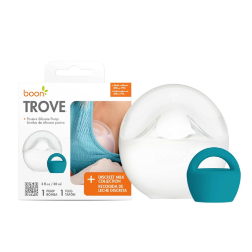 Boon Trove Silicone Manual Breast Pump - Passive Milk Collector - Hands Free Breast Pump for Nursing - Breastfeeding Essentials - 1 Count