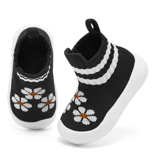 Engtoy Baby Shoes Baby Sock Shoes Baby Walking Shoes Infant Non-Slip Breathable Slippers with Soft Rubber Sole Baby Boys Girls Slip On Sneakers