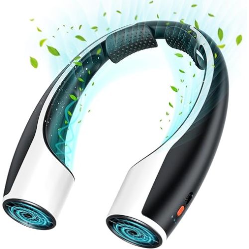Rohent Portable Hands-Free Neck Fan - 4000mAh Battery, USB-C Rechargeable, Ultra-Quiet, 4 Adjustable Speeds – Perfect for Office, Outdoor, and Travel Use