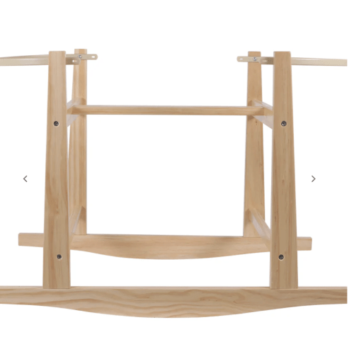 Modern Rocking Bassinet Stand- Natural Pine