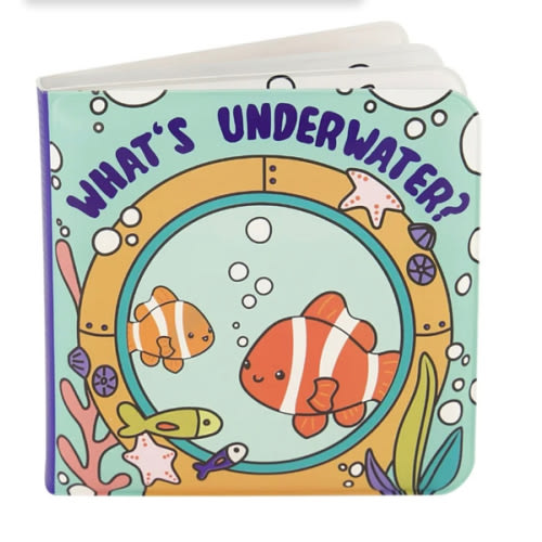 Infantino Color Reveal Bath Book, Baby & Toddler Water Reveal Book for Bath Time Fun, Ocean Theme, Mess-Free, Soft EVA Plastic, Reusable Color-Changing Pages