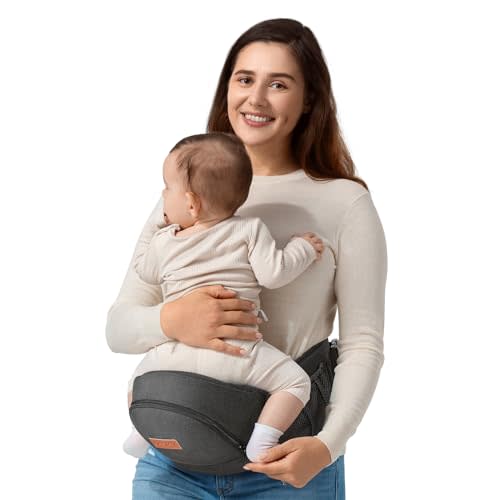Besrey Toddler Carrier - Hip & Side Carrier for Infants Up to 44lb - Black