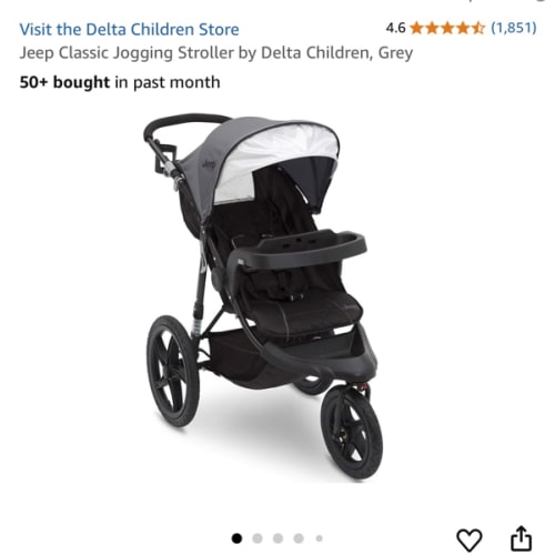Jeep Classic Jogging Stroller by Delta Children, Grey