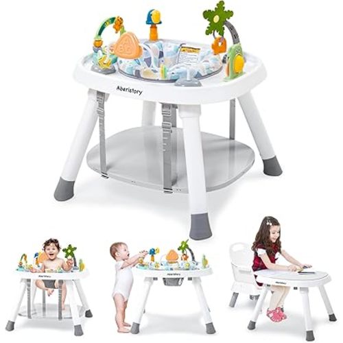 Time Followers® Baby Jumper Activity Center - Montessori-Inspired 3-Stage Infant Exersaucer Activity Center & Standing Play Table for Baby Ages,Explore & More 6M+