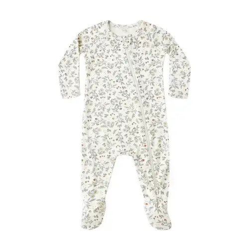 Bamboo Zip Footie - Woodland by Quincy Mae – Pacifier Kids Boutique