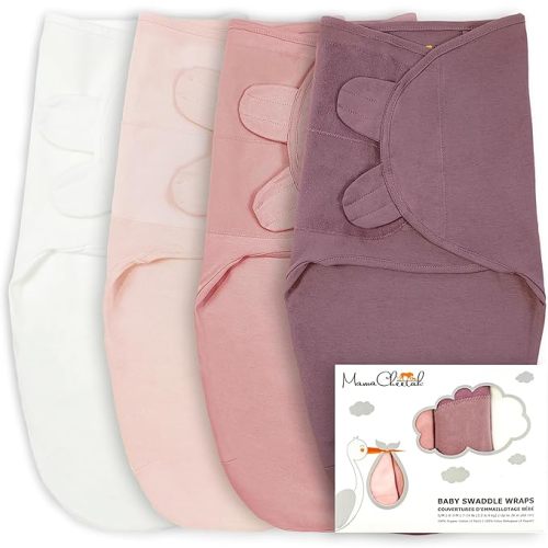 Mama Cheetah Baby Swaddle Sack, Rosy dreams