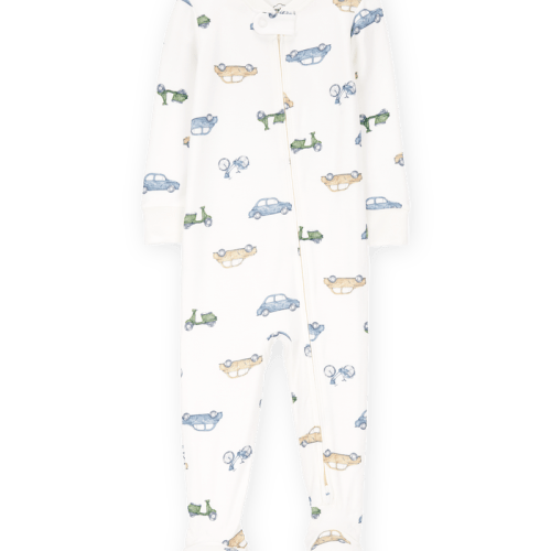 Multi Baby Car Print PurelySoft Footie 1-Piece Pyjamas - Ivory | Carter’s Oshkosh Canada