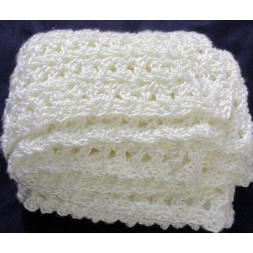 Crochet Baby Afghan 25&quot; x 35&quot; Blanket, Soft Silky Yarn, Crochet Baby Blanket, Toddler or Lap Afghan, Lacy Design color choices available
