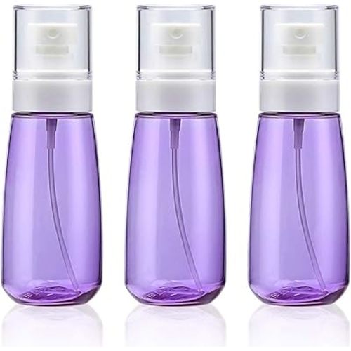 Cosywell Fine Mist Spray Bottle 3.4oz/ 100ml Empty Cosmetic Refillable Travel Containers Plastic Hair Spray Bottle Sprayer for Perfume Skincare Makeup Lotion (3Purple)