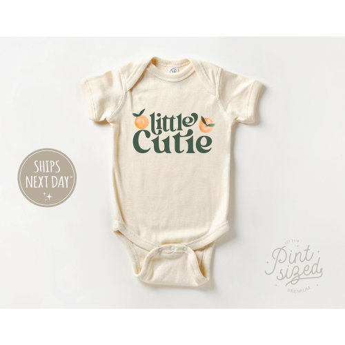 Little Cutie Onesie® - Retro Orange Bodysuit - Cute Fruit Natural Baby Onesie®