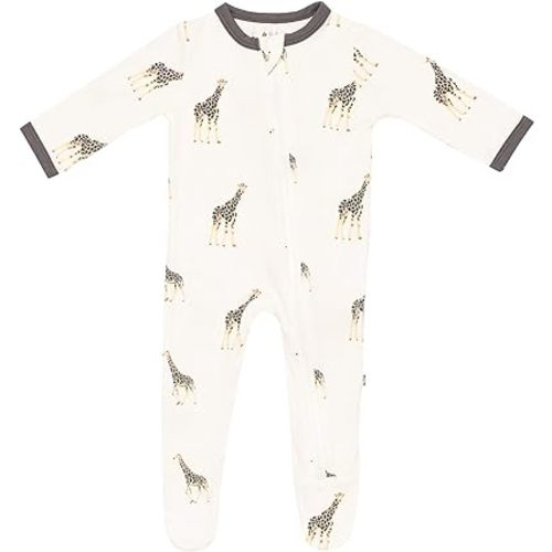 KYTE BABY Unisex Zipper Closure Footies, Rayon Made From Bamboo, 0-24 Months