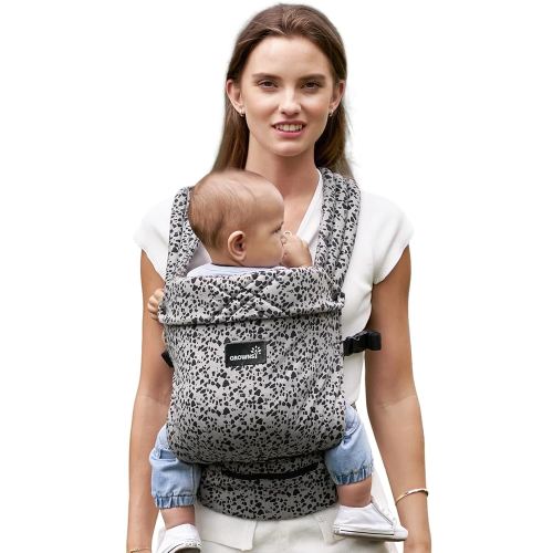 GROWNSY Baby Carrier Newborns to Toddlers, Ergonomic Baby Toddler Carrier Wraps with Head Support, Easy to Wear, Infant Carrier Baby Gift, Travel and Hiking Friendly, 7 to 44 lb (Gray-Leopard)