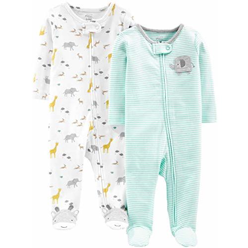 Simple Joys by Carter's Baby Neutral 2-Pack Cotton Footed Sleep and Play
