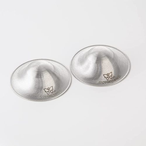 The Original Silver Nursing Cups - Nipple Shields for Nursing Newborn - Silver Nursing Pads - Newborn Essentials Must Haves - Soothe and Protect Your Nursing Nipples - 925 Silver - Large