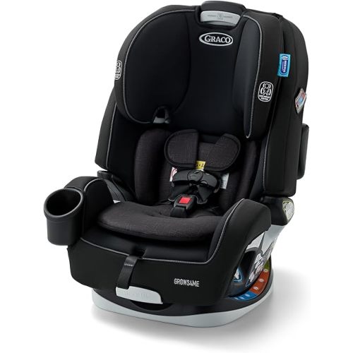 Graco Grows4Me 4-in-1 Convertible Car Seat, 10 Years of Use - Infant Car Seat to Toddler, 4 Stages of Use - Rear Facing, Forward Facing, High Back Booster, Backless Booster Seat, West Point Design