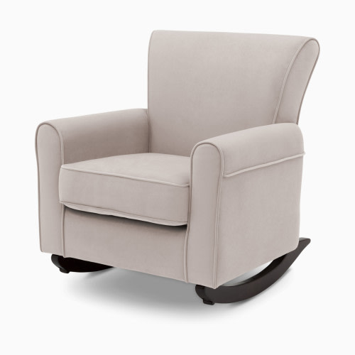 Delta Children Lancaster Rocking Chair - Linen With Dark Chocolate Frame
