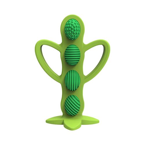 Dr. Brown's Peapod Teether and Training Toothbrush, Soft and Safe for Baby Gums and First Teeth, BPA Free, 100% Silicone, 3m+ - Peapod Toothbrush/Teether