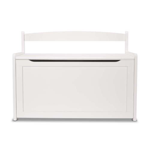 Melissa & Doug Wooden Toy Chest - White Furniture for Playroom