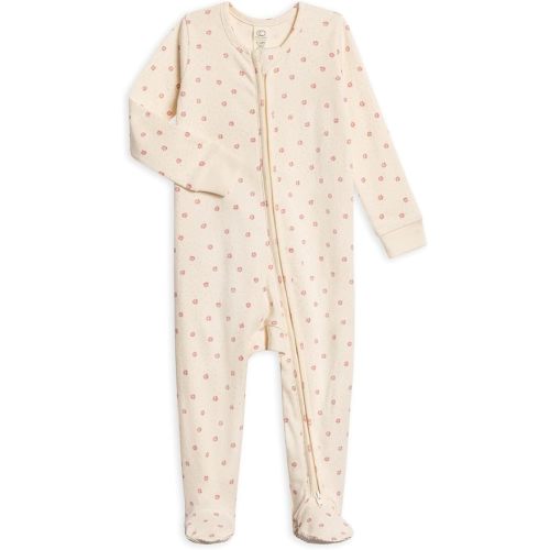 Colored Organics Baby Zip-Up Footed Sleeper with 2-Way Zipper - Newborn Organic Cotton Pajamas
