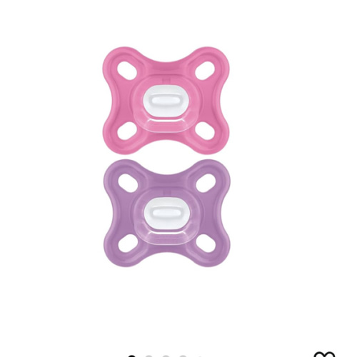 MAM Comfort Baby Pacifiers, Lightweight One-Piece Full Silicone Binky for Newborns 0-3 Months, BPA-Free Nipple, Easy to Clean Pacifier, Best for Breastfed Babies, with Sterilizer Case, 2 Count Binkies