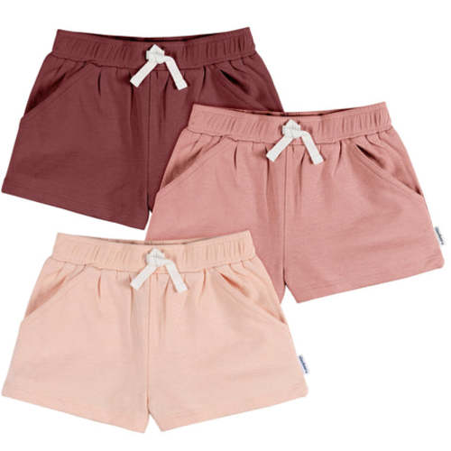 3-Pack Baby &amp; Toddler Girls Dusty Pinks Knit Shorts