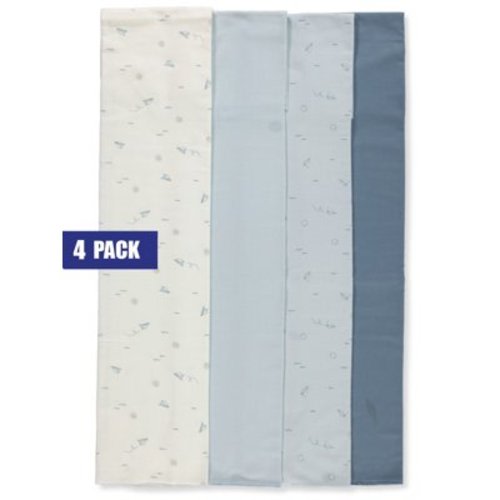 Baby Boy Carter's 4-Pack Receiving Blankets Color: Blue Airplane Stripe Size: N/A