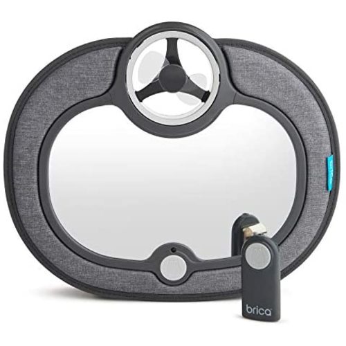 Brica Breeze Baby In-Sight Fan Car Mirror, Grey