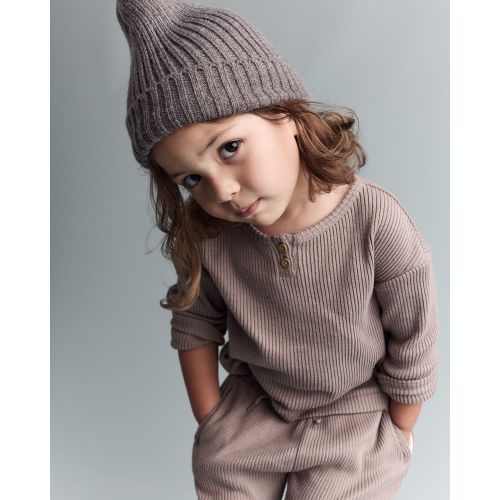 Toddler Long-Sleeve Relaxed Henley Tee - Brown - Otter Avenue | Carter's