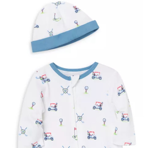 Boys' Cotton Golf Footie & Hat Set - Baby