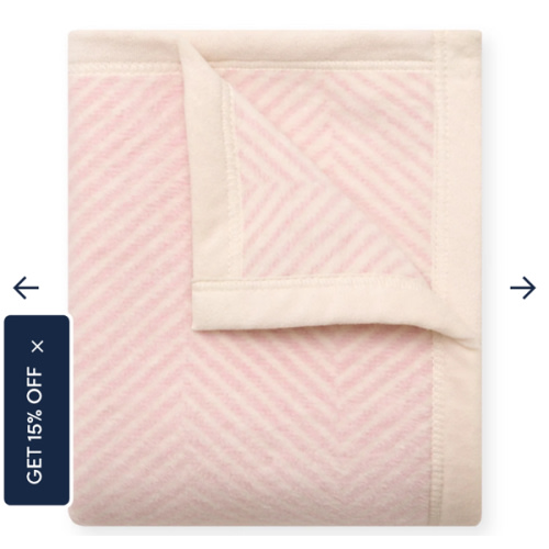 Harborview Herringbone Ballet Pink Mini Blanket