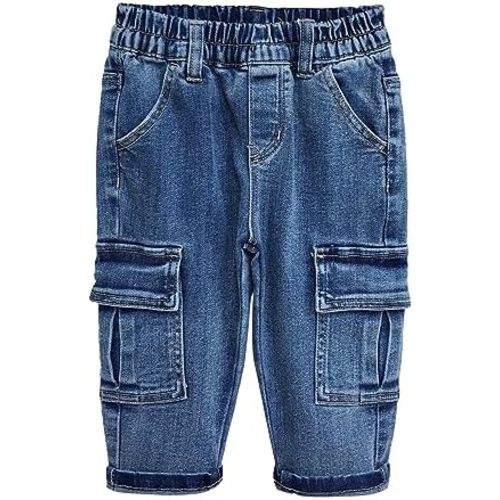 KIDSCOOL SPACE Baby Jeans,Little Toddler Kids Elastic Waist with D-Ring Stretch Cargo Denim Pants