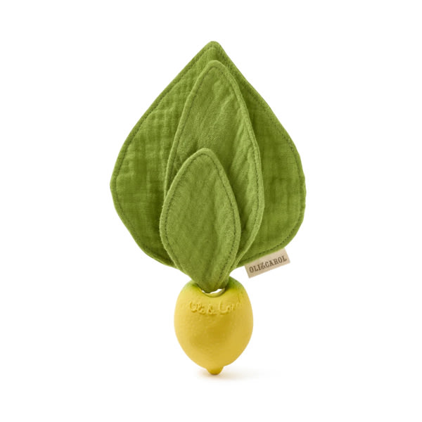 Oli and Carol Mini Lemon Natural Rubber Doudou Teether | Acorn Toy Shop