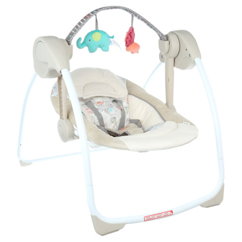 Ingenuity Soothe 'n Delight 6-Speed Portable Baby Swing with Music - Cozy Kingdom (Unisex)