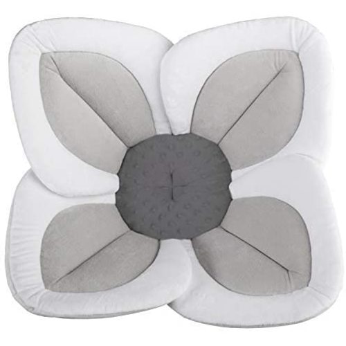 Blooming Bath Lotus Baby Bath Seat - Premium Baby Bathtub, Fits Most Sinks - Newborn & Baby Essentials - Baby Gifts - 33" - Grey/Dark Grey