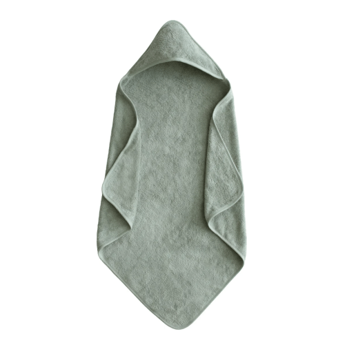 Organic Cotton Baby Hooded Towel - Moss