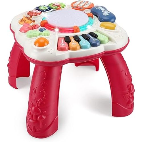 Baby Toys 6 to 12-18 Months, Musical Activity Table for 1 Year Old Boys Girls Gifts, Toddler Infant Toys, Length 12.99 Inches Width 12.99 Inches Height 12.6 Inches (33cm W x 33cm L x 32 cm H)