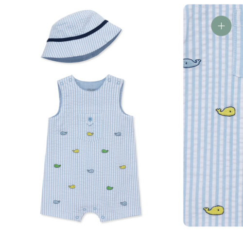 Whales Woven Sunsuit & Hat