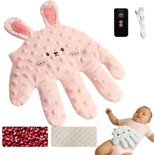 Baby Soothing Palm, Baby Patter for Sleep, Baby Startle Prevention Hand Glove, Electric Baby Hand Sleep Soothers Pillow, Red Bean Filling, Cute for Newborns, Baby Girl, Baby Boy (K)