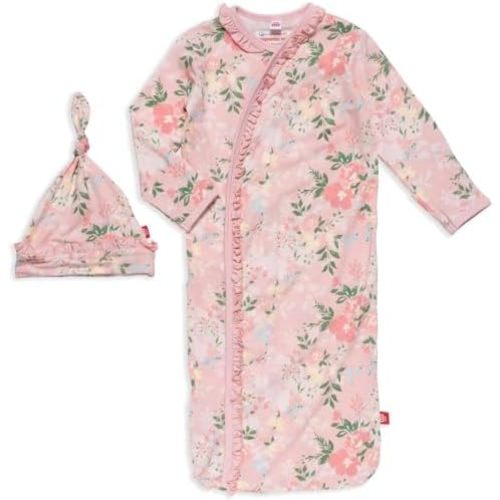 Magnetic Me Modal Newborn Sleeper Gown & Hat Set | Silky Soft Modal Fabric Sleep Sack