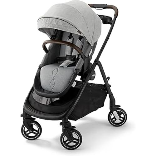 Graco Premier Modes Merge Stroller with EZ Spin Wheels for 360 Rotation, 3 Modes: Infant Car Seat Carrier, Carry Cot, to Toddler Stroller, Reversible Baby Stroller Seat, Midtown