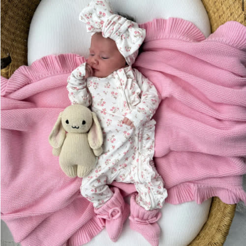 Frill Zip Romper | Paisley Peony – Little and Fern