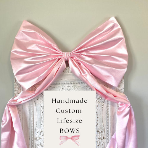 Big Bow Pink Giant Bow Large Wall Bow Coquette Room Decor Coquette Nursery Decor Girly Wall Art Bedroom Decor Balletcore Wall Decor Pink Bow