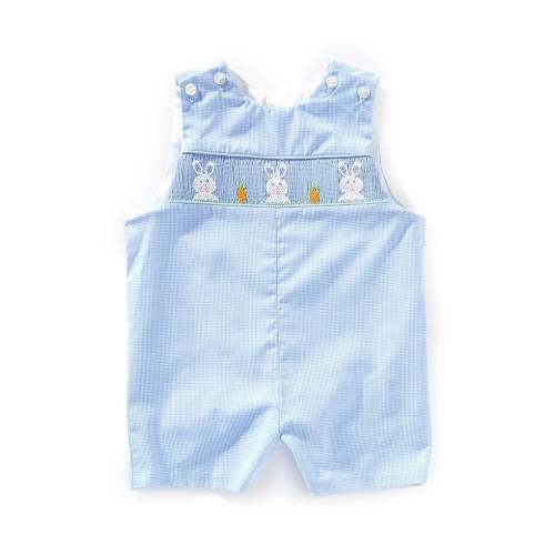 Edgehill Collection Baby Boys 3-24 Months Smocked Bunny Jon Jon Romper