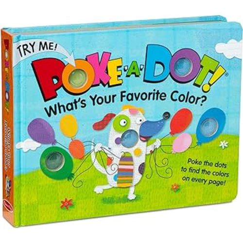 Melissa & Doug Children's Book - Poke-a-Dot: What’s Your Favorite Color (Board Book with Buttons to Pop) - Poke A Dot /Push Pop Book For Toddlers And Kids Ages 3+