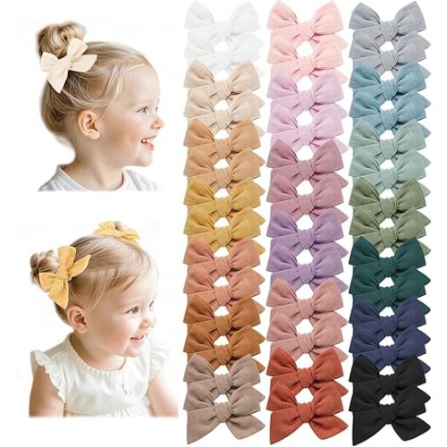 Prohouse 40 PCS Baby Girl Hair Clips, Alligator Hair Bows for Toddlers & Kids, Baby Hair Accessories