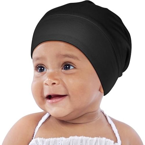 OLESILK Silk Baby Bonnet for 0-6 Months - 100% Mulberry Silk Toddler Hair Bonnet, Adjustable Night Cap for Sleeping