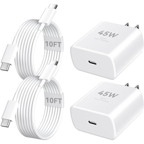 iPhone 17 16 15 Pro Max Charger Fast Charging, 45W USB C iPhone Charger Fast Charging Cable 10FT Long Type C Chargers Block Compatible with iPhone 17 Pro Max/17 Pro/17/16/16 Pro Max/15 Pro Max
