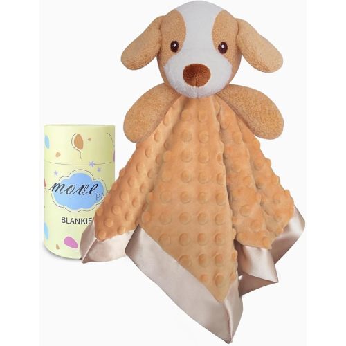Loveys for Babies, Soft Dog Baby Security Blanket Lovies for Babies, Stuffed Animals Blankie for Newborn Infant with Baby Snuggle Toy, Boys Gilrs Gifts Unisex Puppy Security Blanket 16 Inch