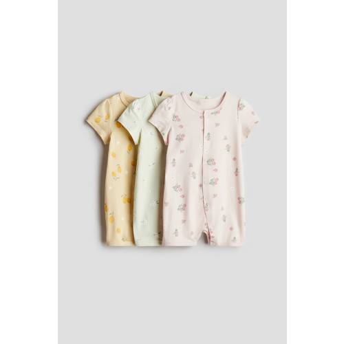 3-pack Cotton Pajama Jumpsuits