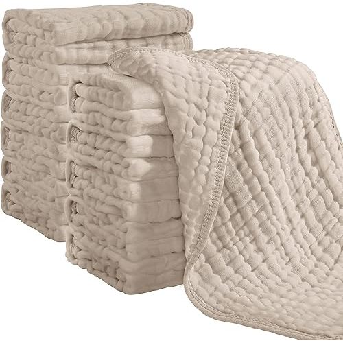 Muslin Burp Cloths (Color: Apricot)